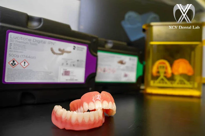 3D-printed acrylic dentures with precision fit, fast production, consistent quality, and superior comfort
